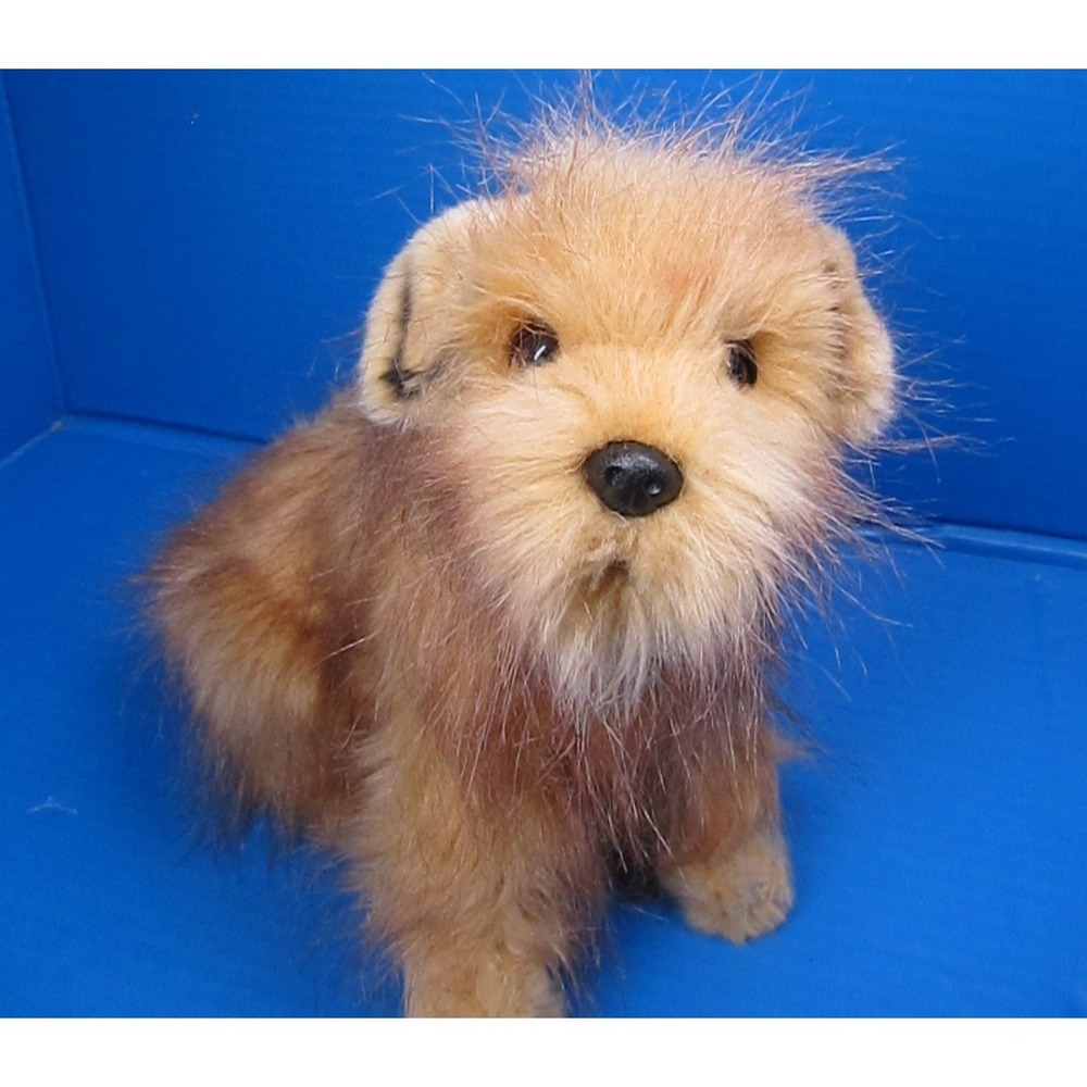 Vtg HANSA Norfolk Terrier No.9820 Realistic Stuffed Animal 10" 1999